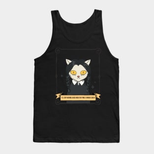 Funny Halloween Cat Wednesday Tank Top